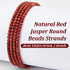 Olycraft 2 Strads Natural Red Jasper Round Beads Strands G-OC0005-70-4