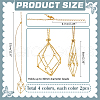4Pcs 4 Colors 304 Stainless Steel Macrame Pouch Necklace Making NJEW-PH01541-2