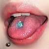 Stainless Steel Enamel Tongue Rings WG76637-14-3