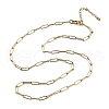 3.5MM 304 Stainless Steel Paperclip Chain Necklaces NJEW-T016-07G-4