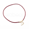 Braided Waxed Polyester Cord Necklaces Making NJEW-Z011-03G-3