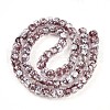 Luminous Handmade Silver Foil Glass Beads Strands FOIL-N029-02B-04-3
