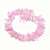 Electroplated Natural Quartz Crystal Beads Strands G-P368-05E-4