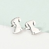 Tarnish Resistant 304 Stainless Steel Puppy Stud Earrings X-EJEW-F227-05P-3
