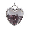 Natural Garnet Chips Pendants G-A176-B01-1