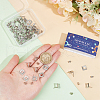 SUNNYCLUE 50Pcs 304 Stainless Steel Stud Earring Findings STAS-SC0008-58-3