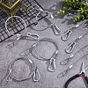 Unicraftale 8Pcs 2 Style 304 Stainless Steel Stage Lights Safety Cable FIND-UN0001-50-2