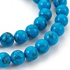 Synthetic Turquoise Beads Strands G-E511-02-8mm-3