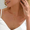 Simple 925 Sterling Silver Micro Pave Clear Cubic Zirconia Heart Alphabet Pendant Lariat Necklaces for Women HB6450-2-2