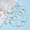50Pcs 2 Colors 304 Stainless Steel Hook Trigger HJEW-FH00023-5