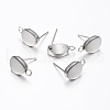 Non-Tarnish 304 Stainless Steel Stud Earring Findings STAS-I071-18P-1