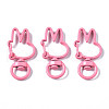 Spray Painted Eco-Friendly Alloy Swivel Snap Hooks Clasps PALLOY-T080-12J-NR-1