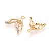 Brass Micro Pave Cubic Zirconia Pendants KK-N261-101G-2