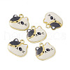 Painted Alloy Pendants PALLOY-P288-02G-02-3