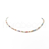 Natural Pearl & Glass Beaded Necklace for Women NJEW-JN04241-4