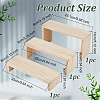 3Pcs 3-Layer Rectangle Wood Minifigures Organizer Display Risers ODIS-WH0038-110-2