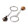Tortoise Natural Tiger Eye Keychain KEYC-G055-01P-01-3