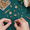 ARRICRAFT 72Pcs 9 Styles Brass Bead Caps FIND-AR0005-37-4