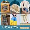   7.5 Yards Flat Ethnic Style Polyester Elastic Band OCOR-PH0004-34A-6