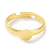 Rack Plating Adjustable Brass Ring Findings X-KK-F090-08G-01-2
