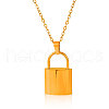 Stainless Steel Lock Pendant Necklaces for Women XV2991-2-2