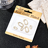 Beebeecraft 8Pcs 2 Styles Rack Plating Brass Spring Gate Rings KK-BBC0014-17-6