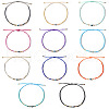 Bohemian Glass Seed Beaded Braided Bead Bracelets EZ3029-1-1