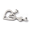 201 Stainless Steel Pendants STAS-Q342-45P-2