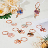 Alloy & Natural Gemstone Chip Keychains KEYC-AB00074-4