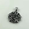 Stainless Steel Punk Skull Pentagram Pendant Necklaces for Men's Jewelry WZ8704-5