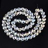 Electroplate Glass Beads Strands X-EGLA-S188-14-B03-5