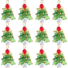 SUNNYCLUE 20Pcs Christmas Tree Glass Pendants FIND-SC0011-08-1