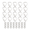  Brass Huggie Hoop Earring Findings & Open Jump Rings KK-TA0007-84B-S-2