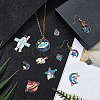 SUPERFINDINGS 48Pcs 12 Style Alloy Enamel Pendants PALLOY-FH0001-78-3