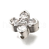 Brass Micro Pave Cubic Zirconia Beads KK-D356-03C-P-2