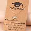 Graduation Theme Alloy Crystal Rhinestone Pendant Necklaces FS-WG07ADB-01-1