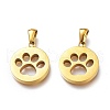 Ion Plating(IP) 304 Stainless Steel Pet Pendants STAS-Z006-15G-1