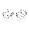Brass Hoop Earrings EJEW-S201-245P-3