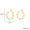 Golden 304 Stainless Steel Stud Earrings with Enamel HU1446-2-3