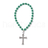 Cross Alloy Pendants Decoration HJEW-JM02999-2