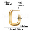 Irregular C Shape Stainless Steel Stud Earrings for Women NX3649-4-1