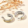 304 Stainless Steel Two Tone Stud Earrings EJEW-F355-05GP-06-5