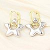 Star Brass Hoop Earrings for Women EJEW-U057-06C-04GP-1