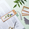 DIY Flower Pattern Paper Bookmark Embroidery Making Kits DIY-WH0304-311-6