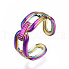 Open Oval Cuff Rings RJEW-N038-027-4