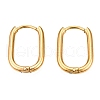 Ion Plating(IP) 304 Stainless Steel Oval Hoop Earrings EJEW-ZX005-15G-2