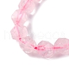 Faceted Natural Rose Quartz Gemstone Bead Strands G-J331-02-8mm-7