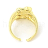 Real 18K Gold Plated Brass Micro Pave Clear Cubic Zirconia Open Cuff Rings RJEW-G303-01D-G-3