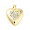 Rack Plating Brass Micro Pave Clear Cubic Zirconia Pendants KK-A208-04G-04-1