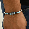 Synthetic Turquoise Beaded Bracelets VS2208-4